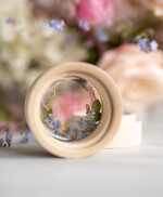 Pudełka Szkatułki na Obrączki szkatułki rustykalne białe pudełeczko na obrączki ślubne przezroczyste wieczko wasze imiona i data  żywe niezapominajki coś niebieskiego 14