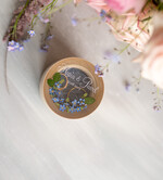 Pudełka Szkatułki na Obrączki szkatułki rustykalne białe pudełeczko na obrączki ślubne przezroczyste wieczko wasze imiona i data  żywe niezapominajki coś niebieskiego 20