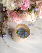 Pudełka Szkatułki na Obrączki szkatułki rustykalne białe pudełeczko na obrączki ślubne przezroczyste wieczko wasze imiona i data  żywe niezapominajki coś niebieskiego 5