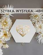 Pudełka Szkatułki na Obrączki szkatułki Białe Pudełeczko na Orbrączki Złote Npaisy Mąż i żona Oktagonalna Szkatułka na obraczki ślubne0