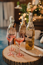 Zawieszki na butelki boho/etno/pióra etykieta na alkohol weselny, boho duzo tekstow do wyboru3