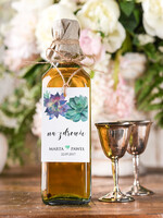 Zawieszki na butelki boho/etno/pióra ślubne zawieszki na alkohol, boho smieszne teksty0