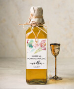 Zawieszki na butelki boho/etno/pióra zawieszki na nalewki weselne, boho dowolna tresc0