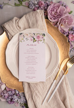 Menu boho karta dań weselnych menu weselne plan podawania posiłków, w stylu boho wasza treść1