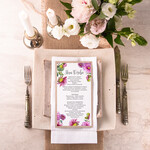 Menu boho menu weselne na stoły karta dań weselnych, boho wasze imiona i treść1