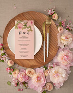 Menu boho menu weselne na stoły plan podawania posiłków, w stylu boho wasza treść1