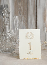 Numery na stół Glamour Złocone szarpane brzegi Numery na stoły weselne, numerki na stół stoły weselne, zlocone klasyczna elegancja,numerki na stoliki ślubne, złote złocone eleganckie i klasyczne1