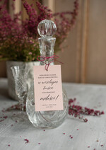 Zawieszki na butelki botaniczne podróżnicze  etykieta na wódkę zawieszka na alkohol weselny botaniczne z waszą treścią 1