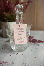 Zawieszki na butelki botaniczne podróżnicze  etykieta na wódkę zawieszka na alkohol weselny botaniczne z waszą treścią 0