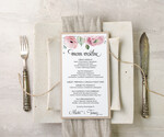 Menu akwarele menu ślubne z planem posiłków, eleganckie z wasza treścia2