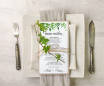 Menu akwarele ślubne menu z planem podawania dań wesenych, malowane akwarele wasza tresc1