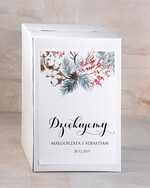 Pudełko na koperty  Papierowe dopasowane do zaproszeń  ślubne pudełko na koperty, papierowa kopertówka, papierowe pudełko na koperty grafika dopasowana do dowolnego wzoru, biała kopertówka3