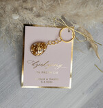 Podziękowania dla Gości Weselnych Magnesy breloki Zdrapki prezent dla gości weselnych zatopione płatki złota w żywicy, ręcznie robiony brelok do kluczy z zawieszką z żywicy, podziękowanie dla gości na slubie0