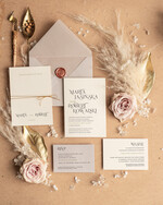 Zaproszenia ślubne Minimalistyczne Proste Jednokartkowe Zaproszenia Ślubne z Monogramem Minimalistyczne Zaproszenia na Ślub Delikatne Zaproszenie Ślubne0