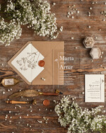 Zaproszenia ślubne Minimalistyczne Proste Zaproszenia Ślubne na pleksi giposówka Minimalistyczne zaproszenie na ślub na plexi z gipsówką 3