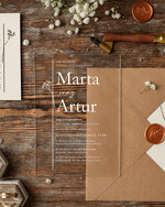 Zaproszenia ślubne Minimalistyczne Proste Zaproszenia Ślubne na pleksi giposówka Minimalistyczne zaproszenie na ślub na plexi z gipsówką 4