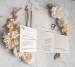 Zaproszenia ślubne Minimalistyczne Proste Zaproszenia Ślubne Minimalistyczne Zaproszenia na Ślub Delikatne Zaproszenie Ślubne Kremowe1