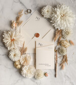 Zaproszenia ślubne Minimalistyczne Proste Zaproszenia Ślubne Minimalistyczne Zaproszenia na Ślub Delikatne Zaproszenie Ślubne Kremowe3