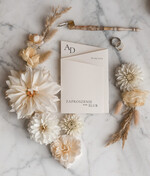 Zaproszenia ślubne Minimalistyczne Proste Zaproszenia Ślubne Minimalistyczne Zaproszenia na Ślub Delikatne Zaproszenie Ślubne Kremowe4