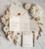 Zaproszenia ślubne Minimalistyczne Proste Zaproszenia Ślubne Minimalistyczne Zaproszenia na Ślub Delikatne Zaproszenie Ślubne Kremowe0