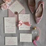 Zaproszenia ślubne Minimalistyczne Minimalistyczne Zaproszenia ślubne Romantyczne Zaproszenie na Ślub róże 0