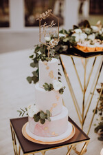 Figurki na tort / cake topper statuetki akryl błyszczący napis ozdoby na tort weselny złota pleksi3