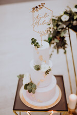 Figurki na tort / cake topper statuetki akryl błyszczący napis ozdoby na tort weselny złota pleksi0