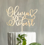 Figurki na tort / cake topper statuetki akryl złoty błyszczący topper na tort weselny eleganckie greenry wesele w pałacu 3