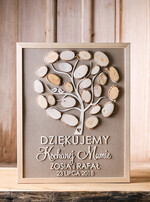 Prezenty, Podziękowania dla Rodziców Podziękowania dla rodziców w ramie pamiątki ślubne dla rodziców, na rustykalne wesele rama drzewko1
