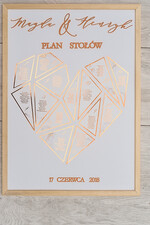 Plany stołów Glamour welurowe Złocone Serce  tablica informacyjna dla gości weselnych Plan stołów geometryczne eleganckie i klasyczne w stylu glamour  2