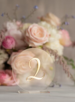 Numery na stół Akryl tabliczka z numerem stołu weselnego, nowoczesny przezroczysty akryl0