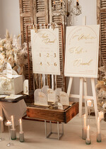 Numery na stół Akryl numerek stojak na stół weselny, złote lusterkowe napisy6