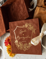 Księgi wpisów gości welurowe komplet księga i pudełko, album ślubny personalizowany i księga gości weselnych w jednym, na zdjęcia z fotobudki i zyczenia4