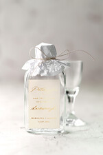 Podziękowania dla Gości Weselnych Butelki złote napisy  podziękowania dla gości buteleczka kacóweczka do własnego wypełnienia  0