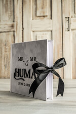 Pudełko na koperty  glamour zestaw na ślub kopertówka i księga wpisów gości, welurowy zestaw pudełko na koperty pamiątkowa księga wpisów gości, elegancki prezent ślubny dla młodej pary5