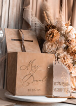 Pudełko na koperty  glamour Welurowa beżowo złota kopertówka ze złotymi napisami, beżowy cieniowany welur, pudełko na koperty, pomysł na pudełko na pieniądze podczas wesela10