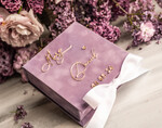 Pudełka Szkatułki na Obrączki glamour ekskluzywne welurowe pudełko na obrączki, personalizowana szkatułka na obrączki ślubne, welurowa szkatułka na obrączki, aksamitne pudełko na obrączki0