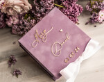 Pudełka Szkatułki na Obrączki glamour ekskluzywne welurowe pudełko na obrączki, personalizowana szkatułka na obrączki ślubne, welurowa szkatułka na obrączki, aksamitne pudełko na obrączki1