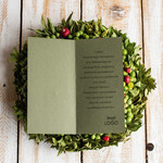 Kartki świąteczne z logo firmy natural kartka świąteczna z twoim logo, naturalne ze wstążką1