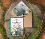 Kartki świąteczne z logo firmy natural firmowe kartki świąteczne z logo firmy, naturalne z koronką0