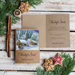 Kartki świąteczne z logo firmy kartka pudełko ręcznie robione kartki świąteczne z logo firmy, świąteczne pudełka ze wstążką1