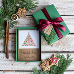 Kartki świąteczne z logo firmy kartka pudełko firmowe kartki swiateczne z logo, bożonarodzeniowe pudełka z gałązką i kartką świąteczną1