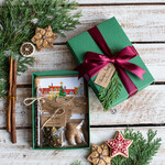 Kartki świąteczne z logo firmy kartka pudełko kartka świąteczna dla firmy z logo rącznie robiona kartka na bożenarodzenie 1