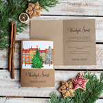 Kartki świąteczne z logo firmy kartka pudełko kartka świąteczna dla firmy z logo rącznie robiona kartka na bożenarodzenie 3