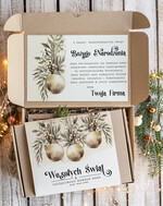 Prezenty oferta dla Firm słodkie zestawy  Duże zestawy prezentowe na boże narodzenie dla klientów Prezent świąteczny dla klientów biznesowych z kawą, eleganckie prezenty świąteczne z miodam2