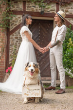 Dekoracje Sali weselnej/Dodatki do Zdjęć tabliczki z napisami  Moje Człowieki się hajtają - Tabliczka do Zdjęć z napisem - Slubna Tabliczka dla Psa1