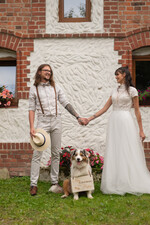 Dekoracje Sali weselnej/Dodatki do Zdjęć tabliczki z napisami  Moje Człowieki się hajtają - Tabliczka do Zdjęć z napisem - Slubna Tabliczka dla Psa2