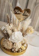 Prezenty dla Babci i Dziadka Prezenty dla Babci  flowerbox, pomysł na prezent prezent dla babci kwiaty w kopule kompozycja z kwiatów suszonych wieczne roze3