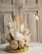 Prezenty dla Babci i Dziadka Prezenty dla Babci  flowerbox, pomysł na prezent prezent dla babci kwiaty w kopule kompozycja z kwiatów suszonych wieczne roze4