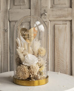 Prezenty dla Babci i Dziadka Prezenty dla Babci  flowerbox, pomysł na prezent prezent dla babci kwiaty w kopule kompozycja z kwiatów suszonych wieczne roze2